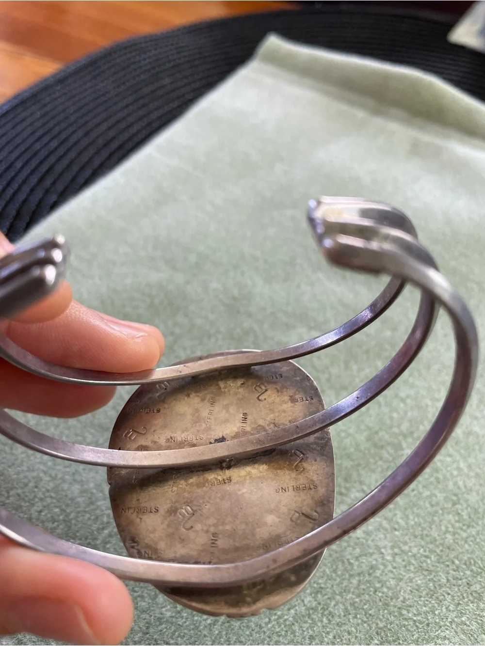 Bold Navajo Sterling Silver Turquoise Cuff Bracelet - Turquoise - Sedona - 90's